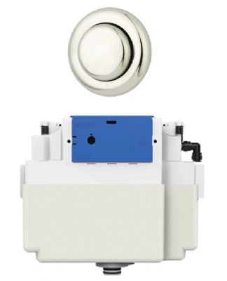 THOMAS DUDLEY VANTAGE SINGLE FLUSH CONCEALED PNEUMATIC CISTERN with POLYSTYRENE INSULATION JACKET & 51mm ROYAL BUTTON, 314454